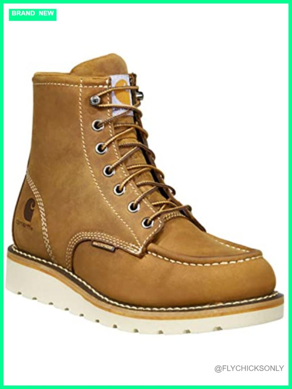 Waterproof Leather Moc Toe Work Boots Goodyear Welt Insite Comfort Footbed